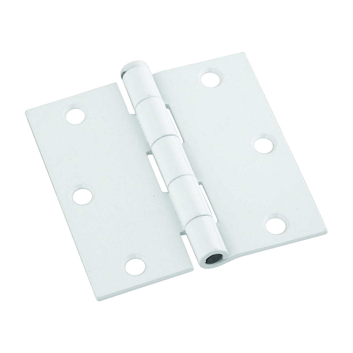 National Hardware N830-221 Door Hinge, Cold Rolled Steel, White, Non-Rising, Removable Pin, Full-Mortise Mounting, 50 lb