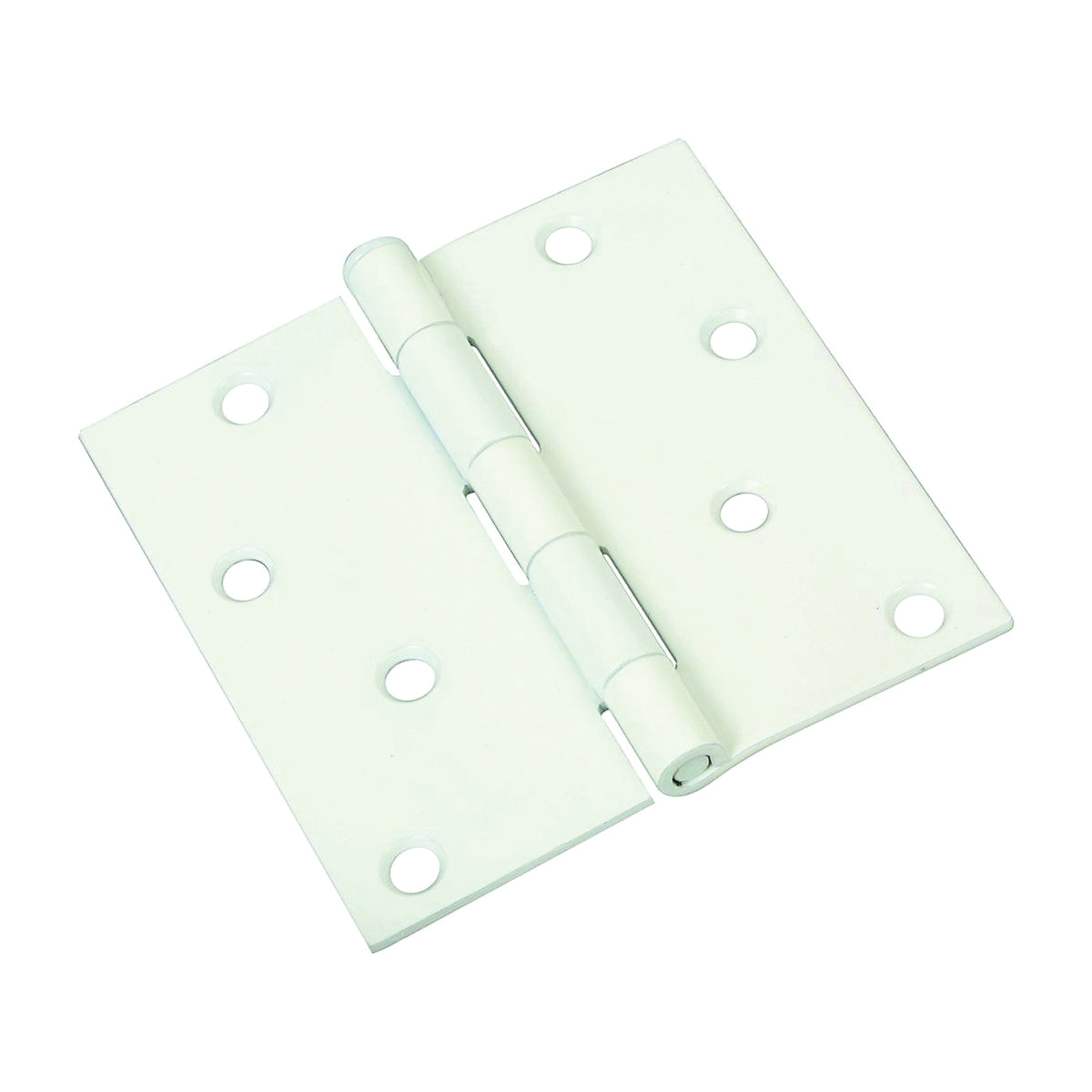National Hardware N830-222 Door Hinge, Cold Rolled Steel, White, Non-Rising, Removable Pin, Full-Mortise Mounting, 55 lb