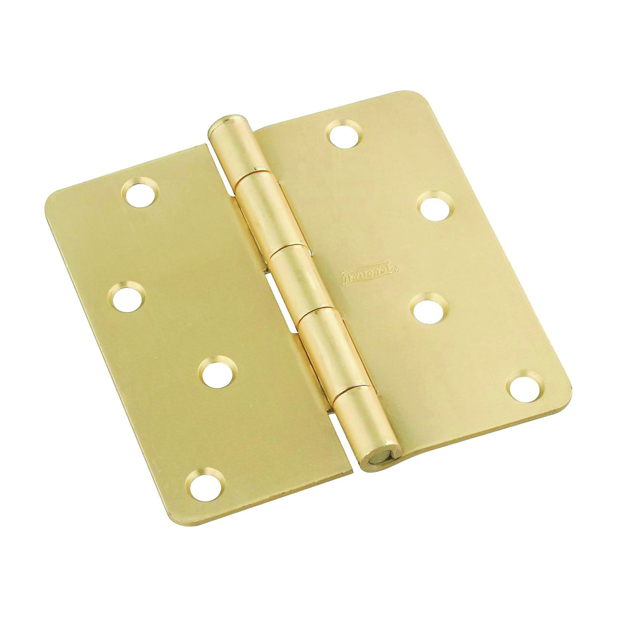 National Hardware N830-229 Door Hinge, Cold Rolled Steel, Satin Brass, Non-Rising, Removable Pin, Full-Mortise Mounting