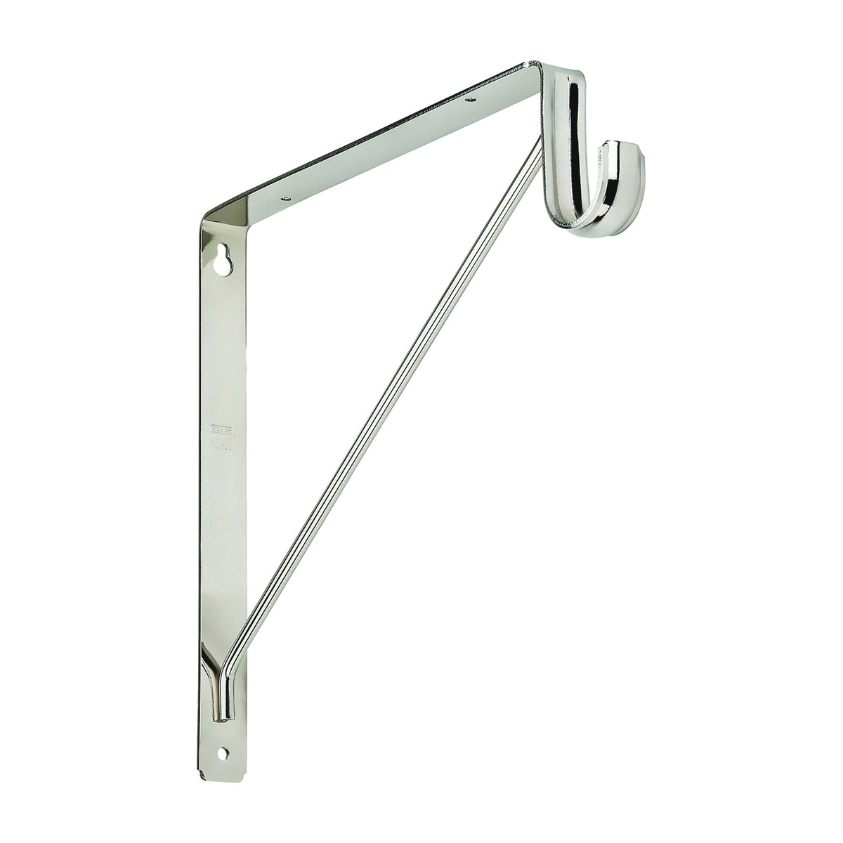 National Hardware S822-091 Shelf and Rod Bracket, 125 lb, Steel, Chrome