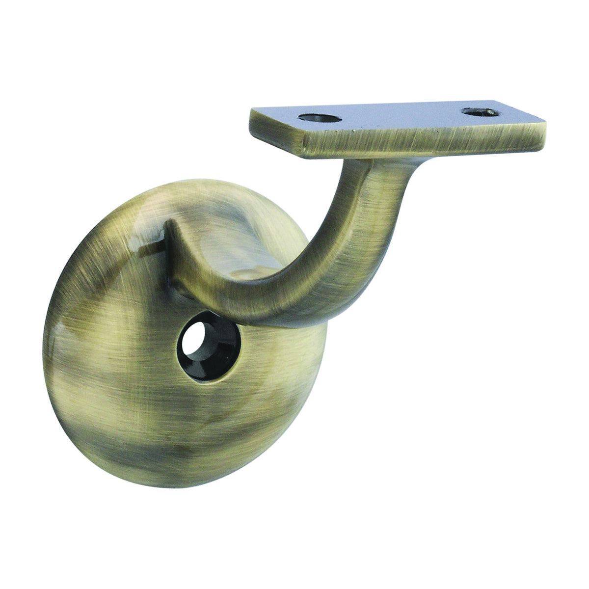 National Hardware N830-125 Handrail Bracket, 250 lb, Zinc, Antique Brass