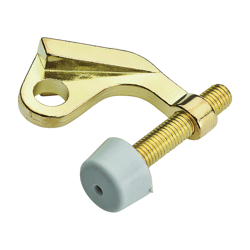 National Hardware N830-259 Hinge Pin Door Stop, 9/32 in Dia Base, Zinc, Polished Brass