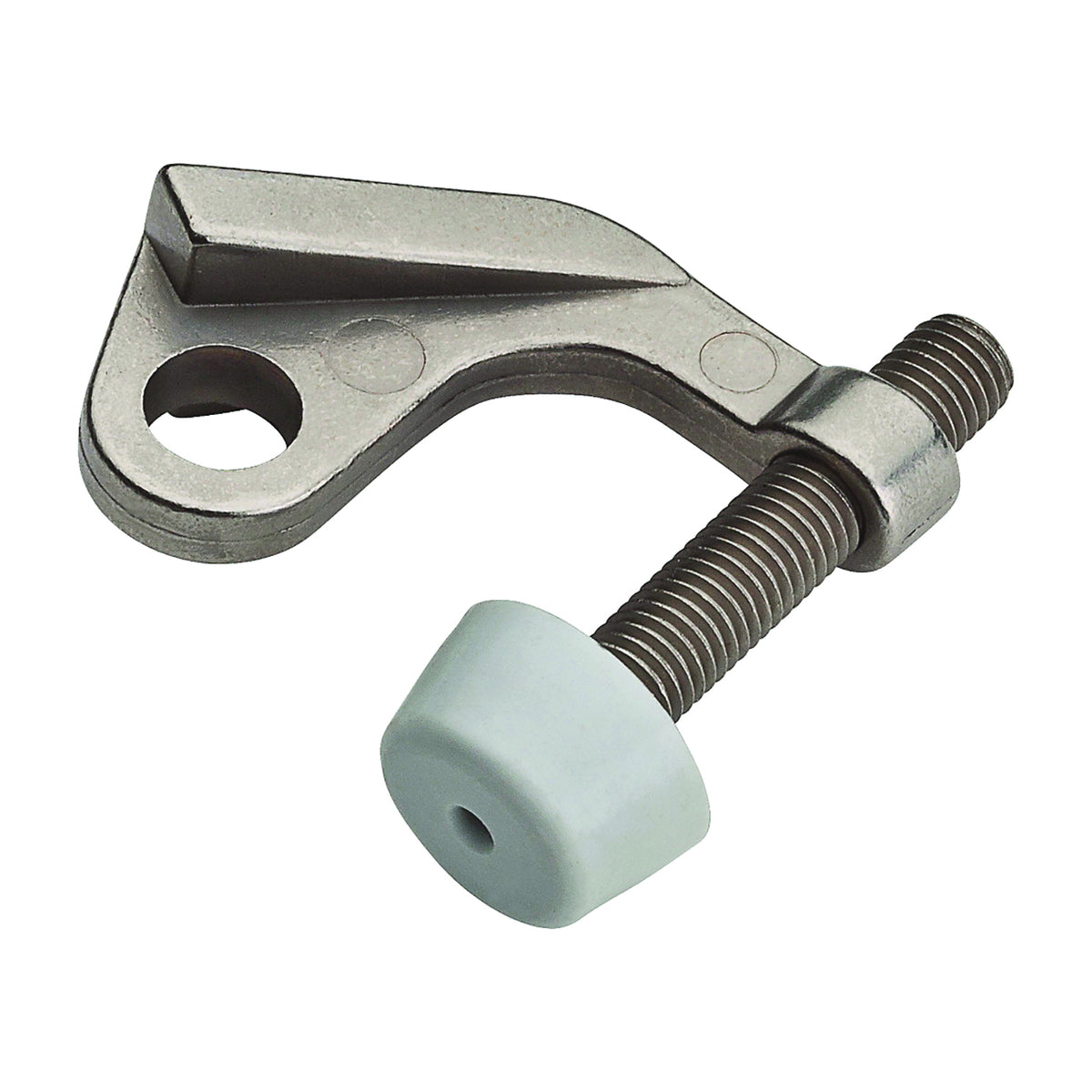 National Hardware N830-278 Hinge Pin Door Stop, 9/32 in Dia Base, Zinc, Satin Nickel