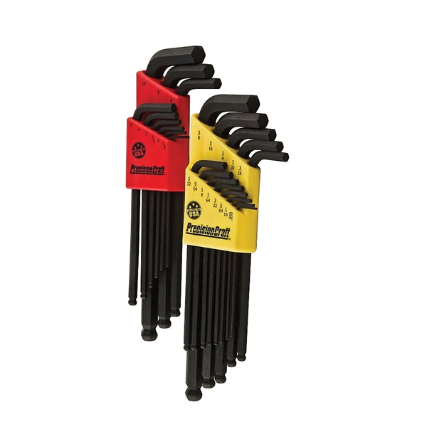 National Hardware V7002 Series N272-641 L-Wrench Set, 22-Piece, Steel, Black