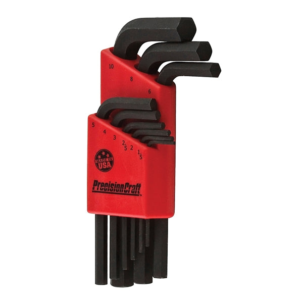 National Hardware V7013 Series N272-682 L-Wrench Set, 9-Piece, Steel, Black