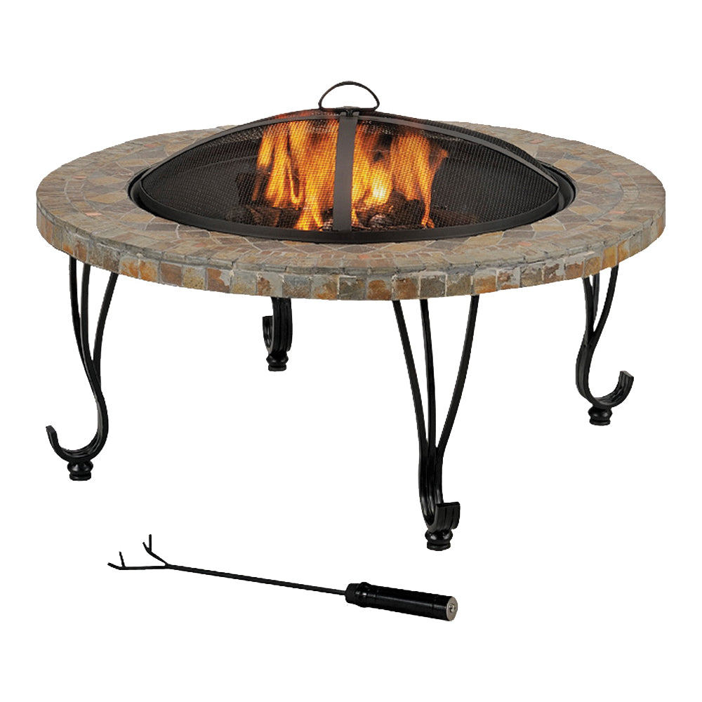 Seasonal Trends FTB-121 Fire Pit with Slate Top, 21 in OAH