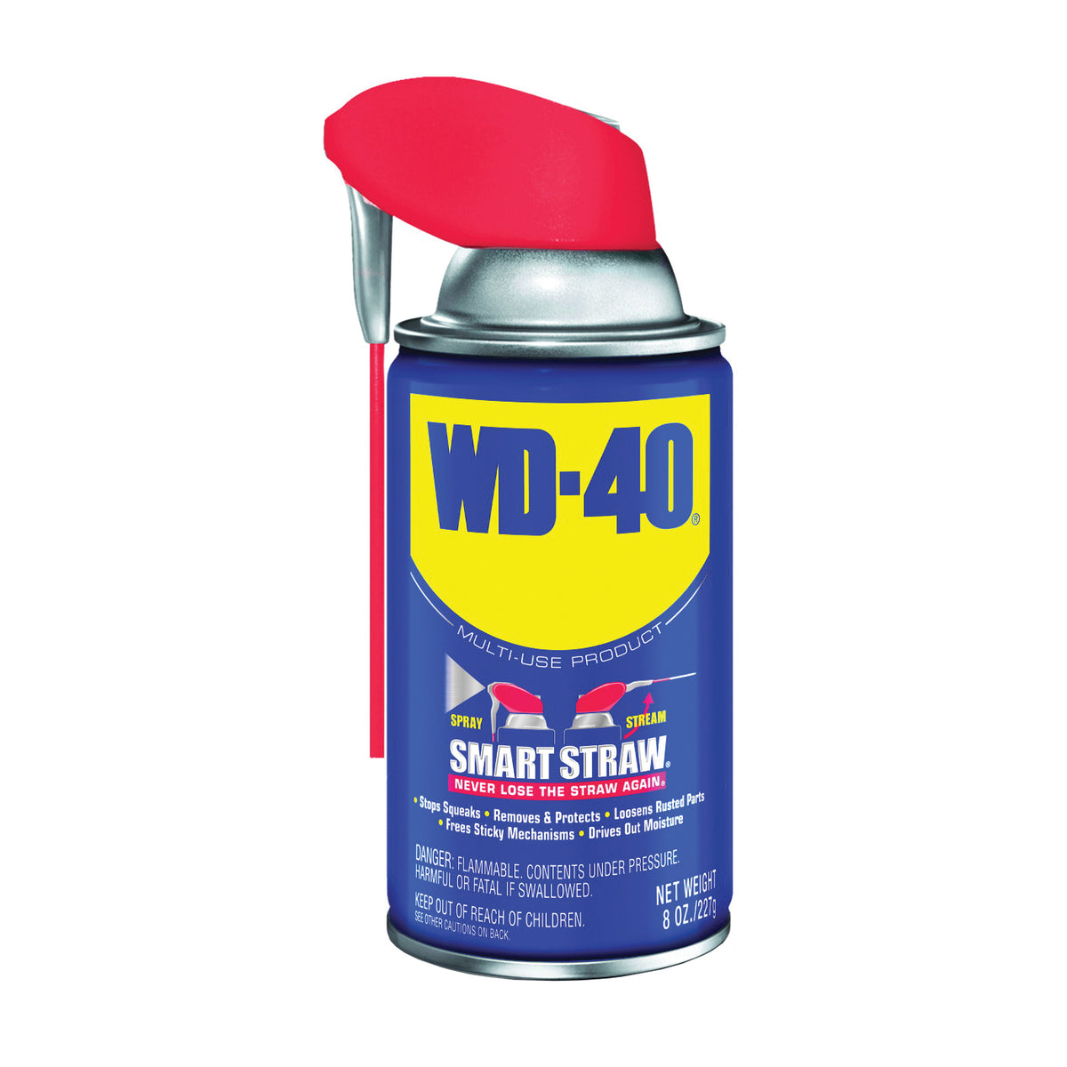 WD-40 SMART STRAW 490026 Lubricant, 8 oz Aerosol Can, Liquid