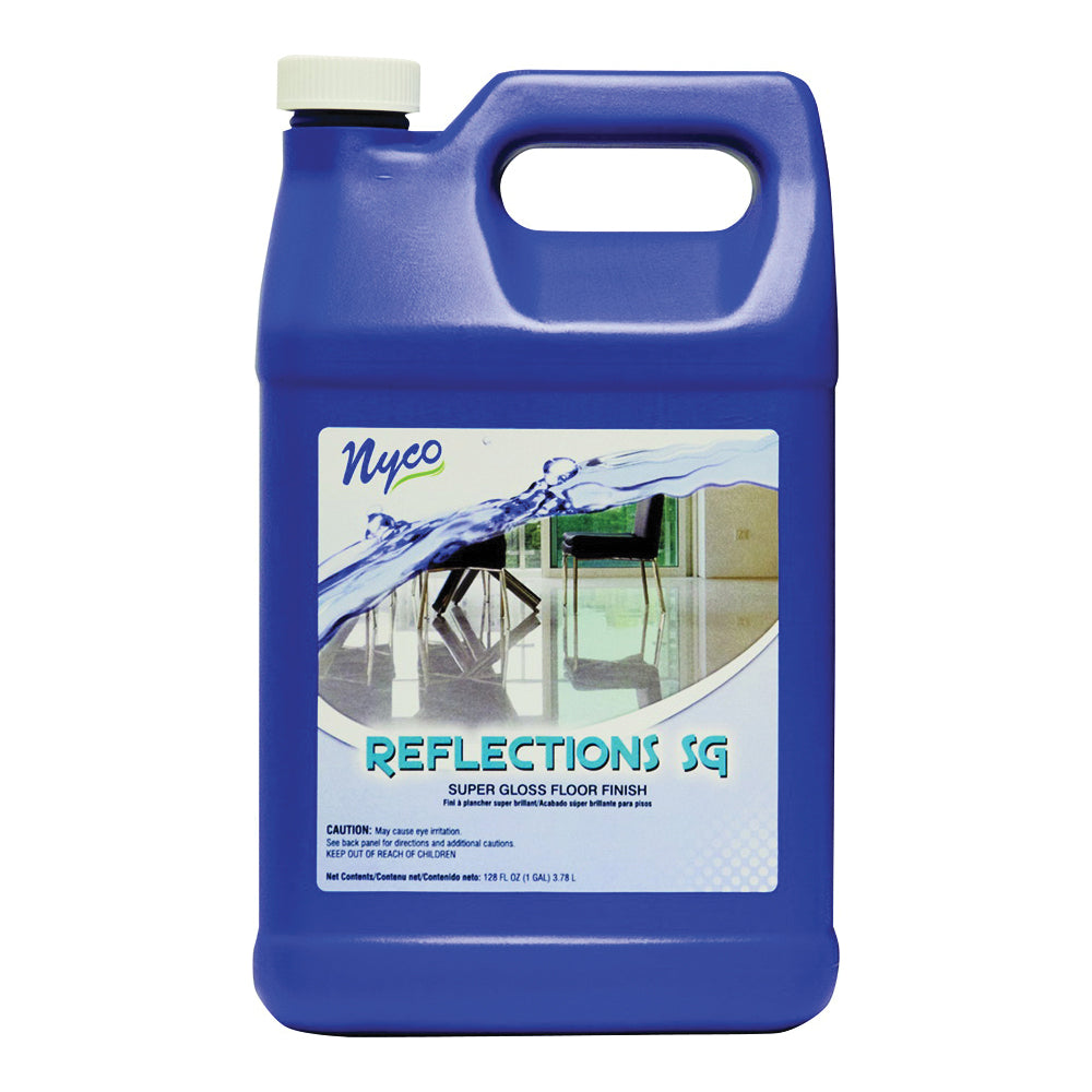 nyco NL90422-900104 Floor Polish, 128 oz, Liquid, Acrylic Polymer, White