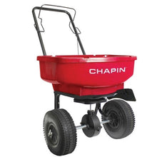 Load image into Gallery viewer, CHAPIN 81000A Residential Turf Spreader, 80 lb Capacity, Steel Frame, Poly Hopper, Pneumatic Wheel

