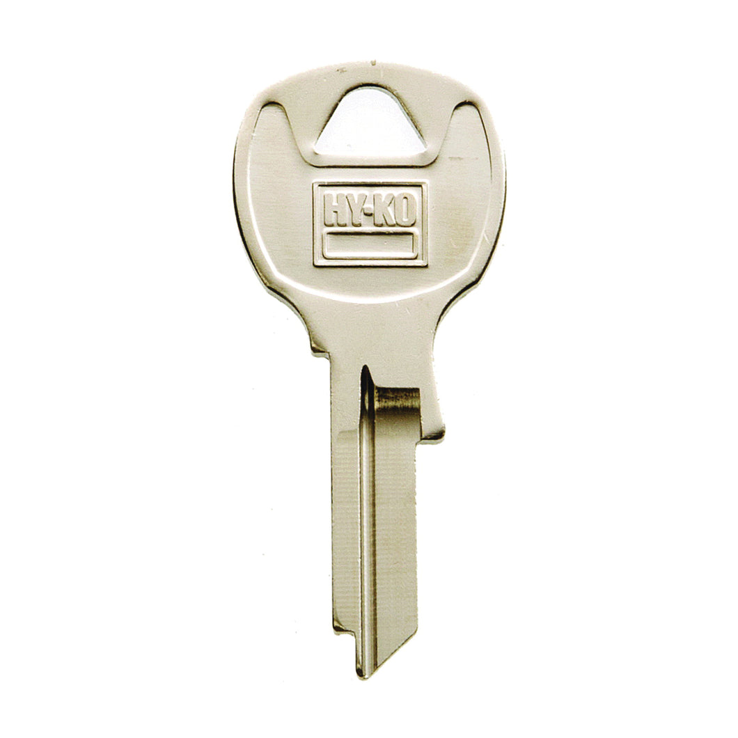HY-KO 11010NA44 Key Blank, Brass, Nickel, For: National Cabinet, House Locks and Padlocks