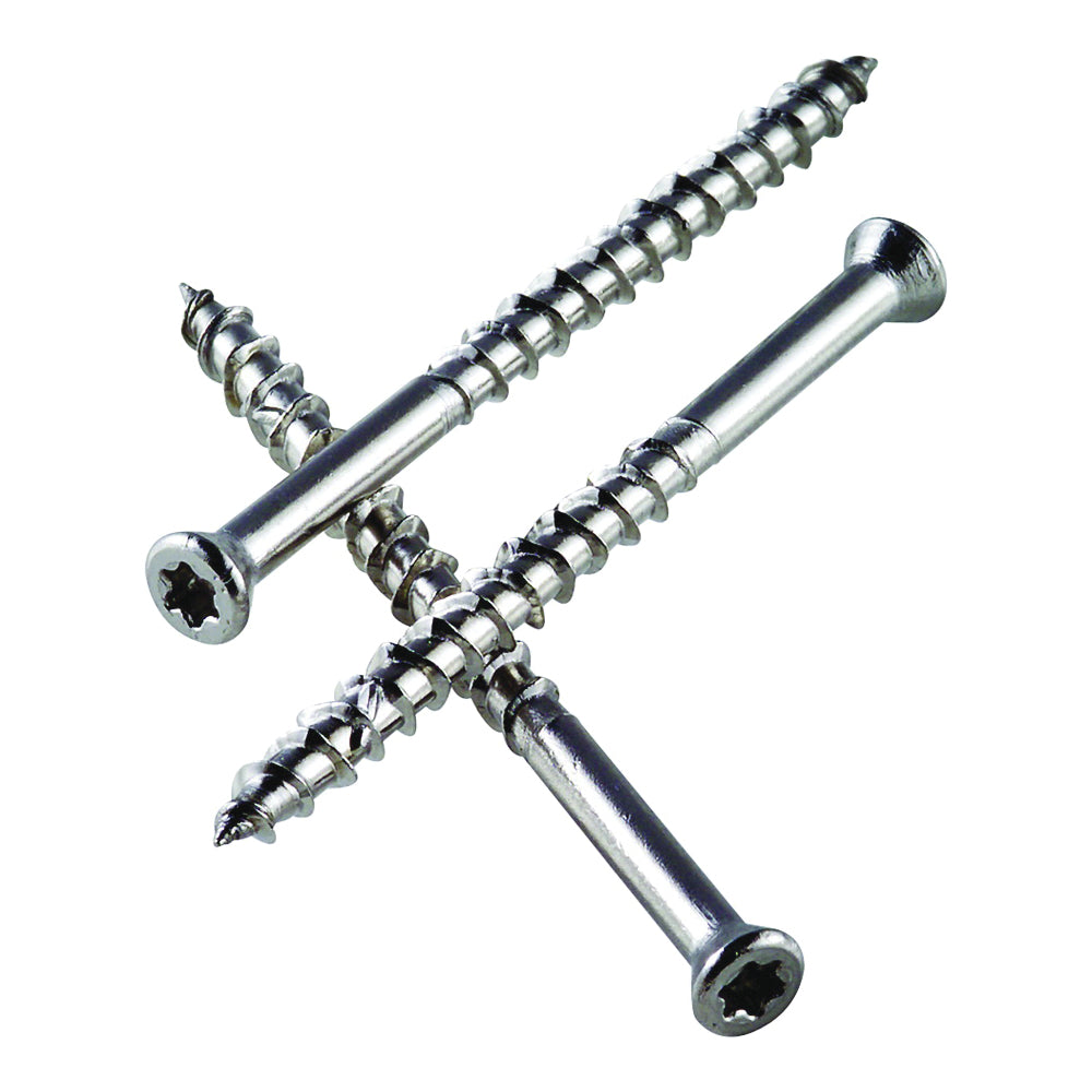 Simpson Strong-Tie T10300WPP Deck Screw, #10 Thread, 3 in L, Box Thread, Flat Head, 6-Lobe Drive, Steel, Stainless Steel