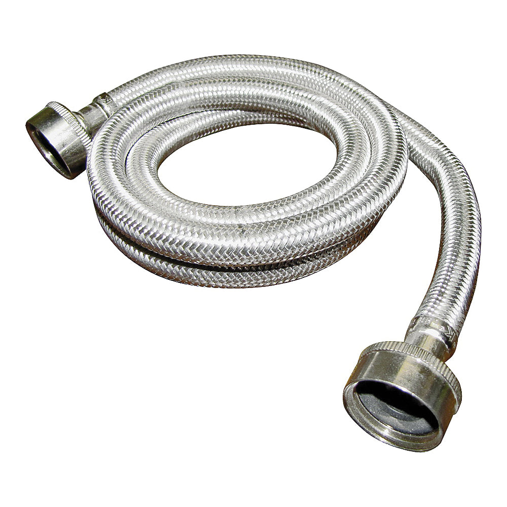 Plumb Pak PP23832 Washing Machine Discharge Hose, 3/4 in ID, 5 ft L, FHT x FHT, Stainless Steel
