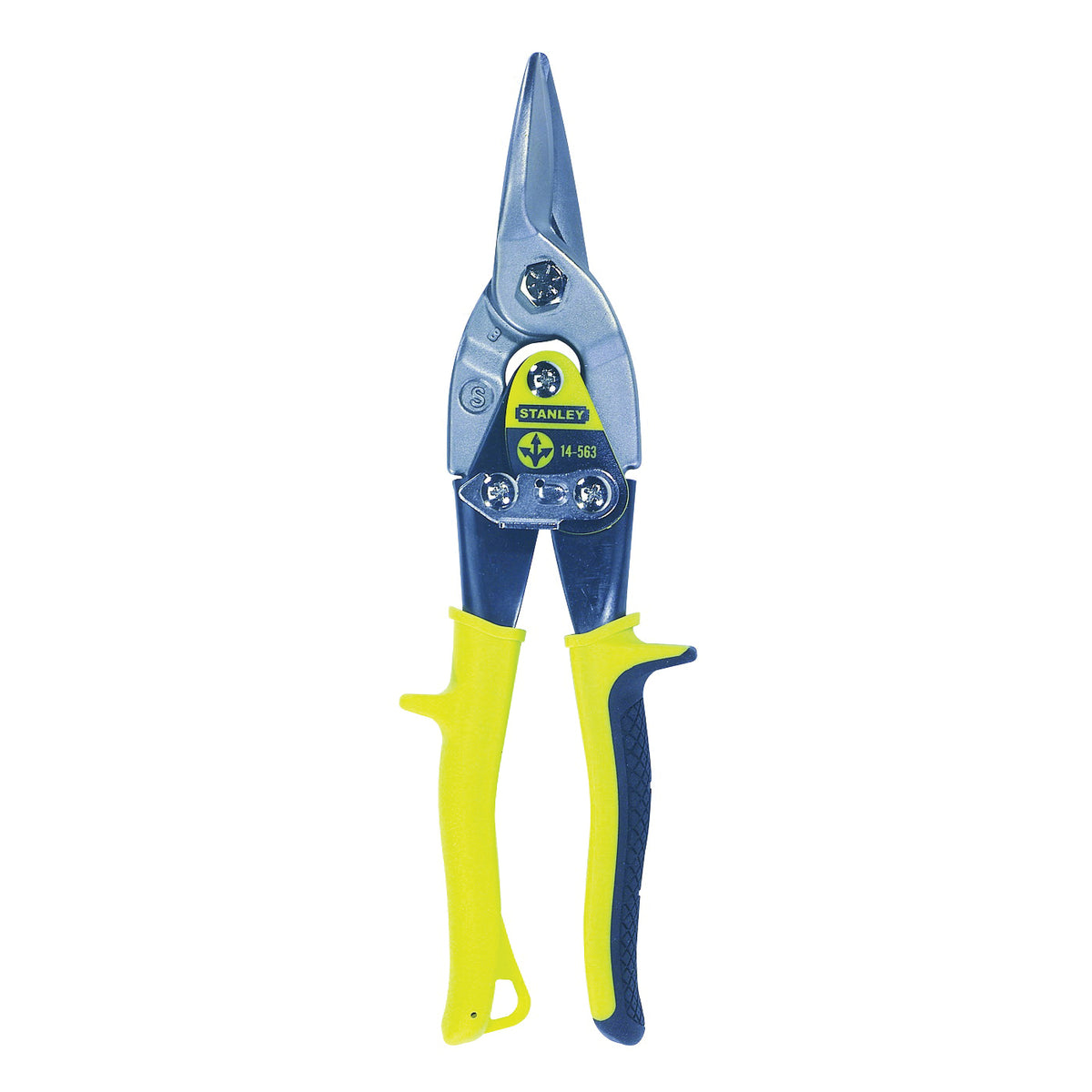 STANLEY 14-563 Aviation Snip, 12-1/2 in OAL, 1-1/2 in L Cut, Straight Cut, Chrome Molybdenum Steel Blade