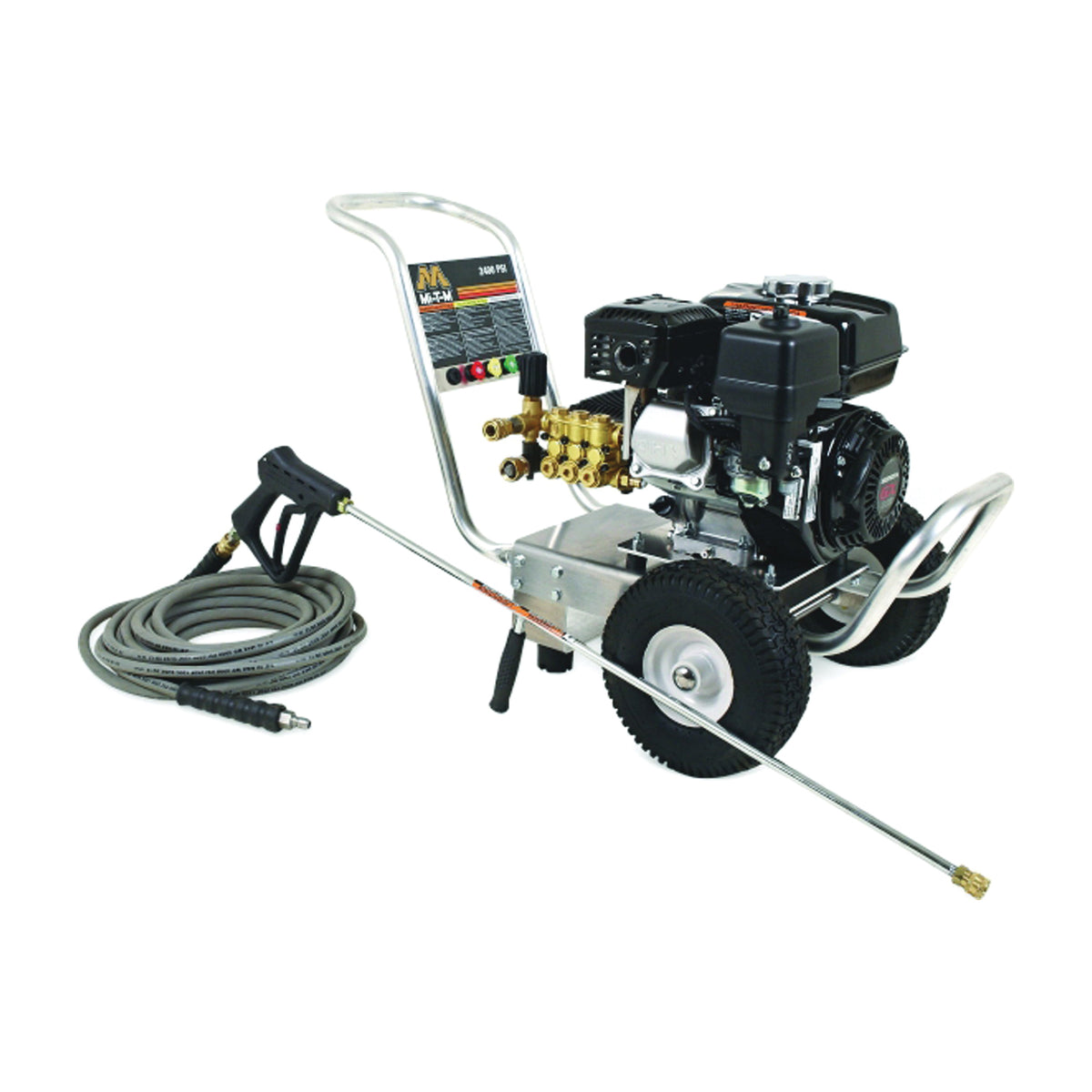 Mi-T-M CA Aluminum CA-2403-1MMH Pressure Washer, Gasoline, 5.5 hp, Honda GX200 OHV Engine, 2400 psi Operating