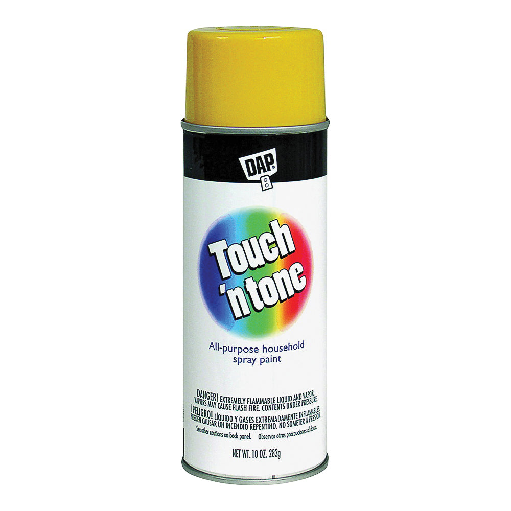 TOUCH 'N TONE 55272830 Spray Paint, Gloss, Canary Yellow, 10 oz, Aerosol Can