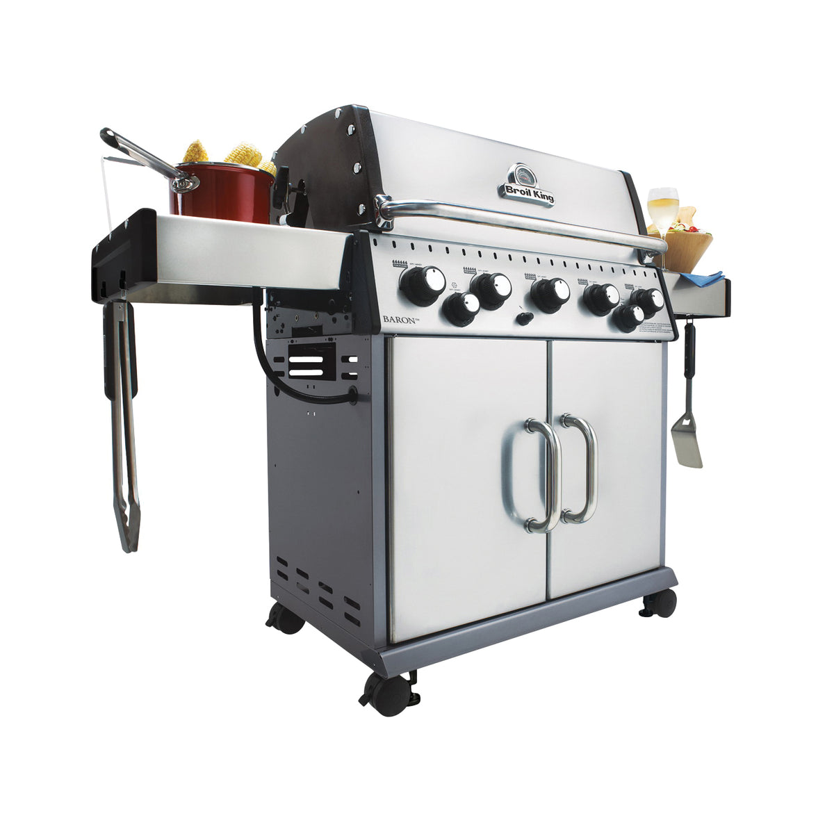 Broil King Baron 923584 Gas Grill, 50000 Btu/hr BTU, Liquid Propane, 5 -Burner, 555 sq-in Primary Cooking Surface