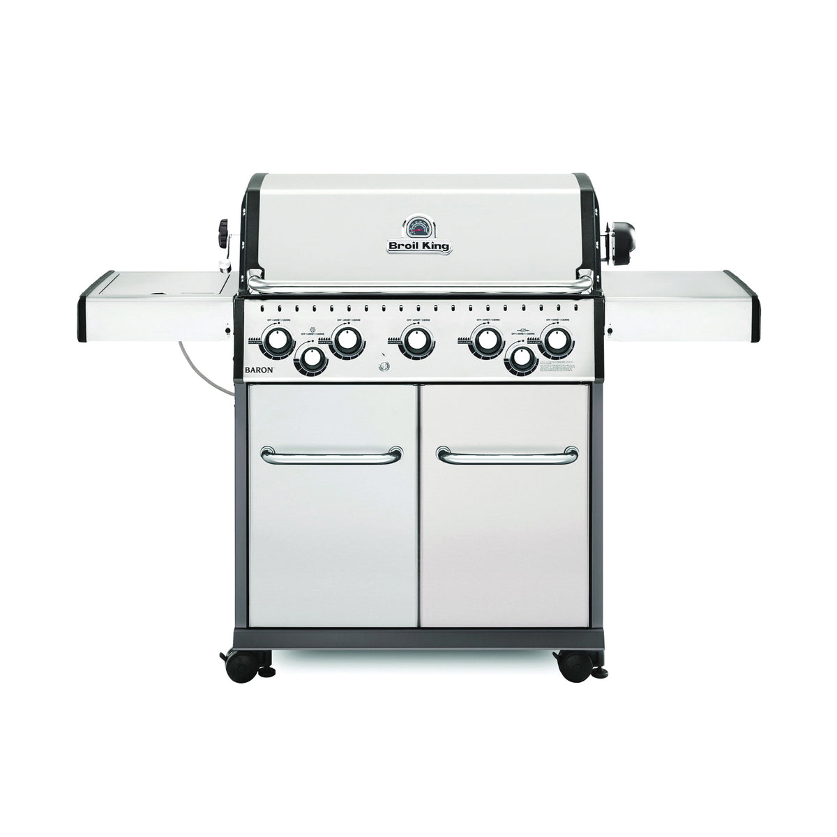 Broil King Baron 923587 Gas Grill, 50000 Btu/hr BTU, Natural Gas, 5 -Burner, 555 sq-in Primary Cooking Surface