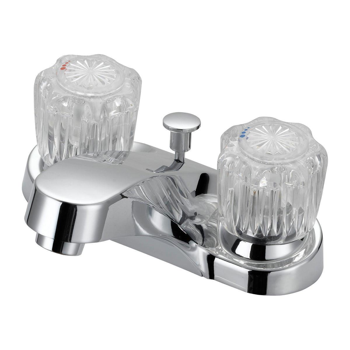 Boston Harbor F5120069CP Lavatory Faucet, 1.2 gpm, 2-Faucet Handle, 3-Faucet Hole, Metal/Plastic, Chrome Plated