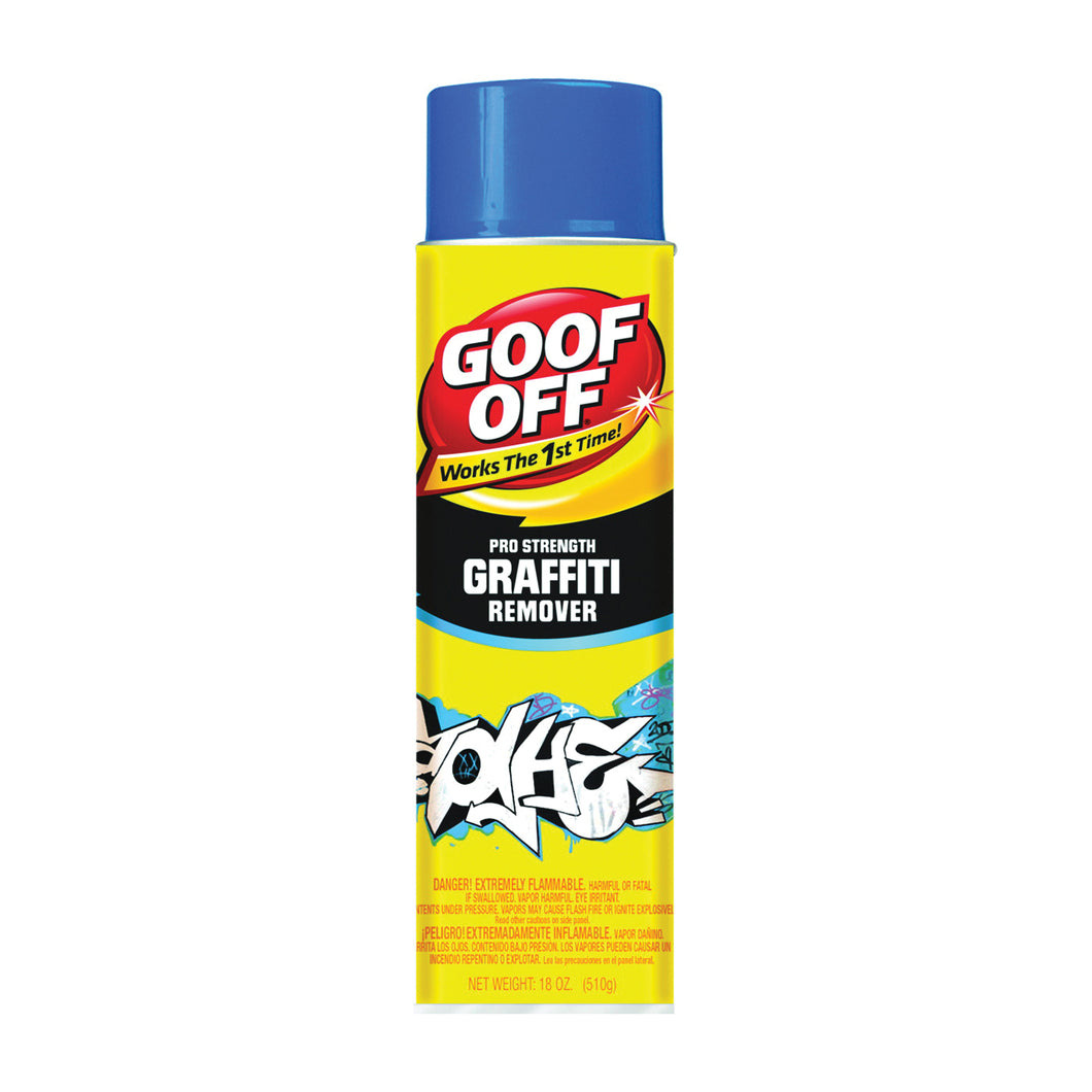 Goof Off FG672 Graffiti Remover, Liquid, Off-White, 18 oz, Aerosol Can