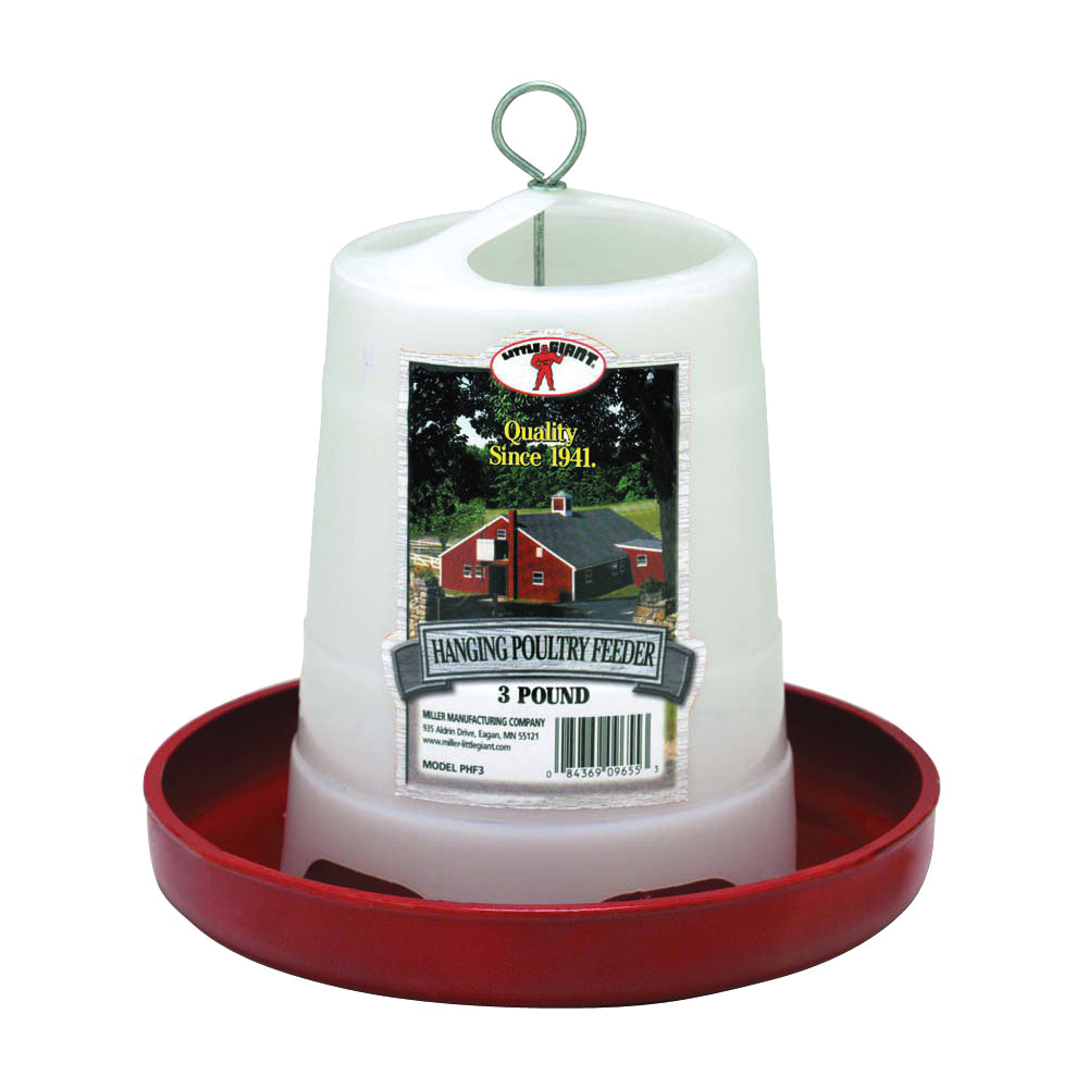 Little Giant PHF3 Poultry Feeder, 3 lb Capacity, Plastic
