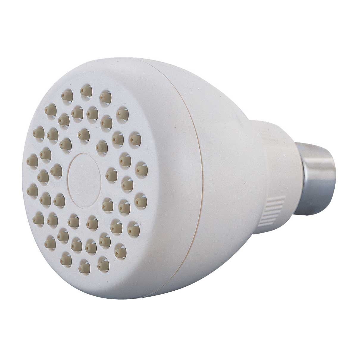 Boston Harbor B11041WH Shower Head, 1.75 gpm, 1/2-14 NPT Connection, Threaded, 1-Spray Function, Plastic, White