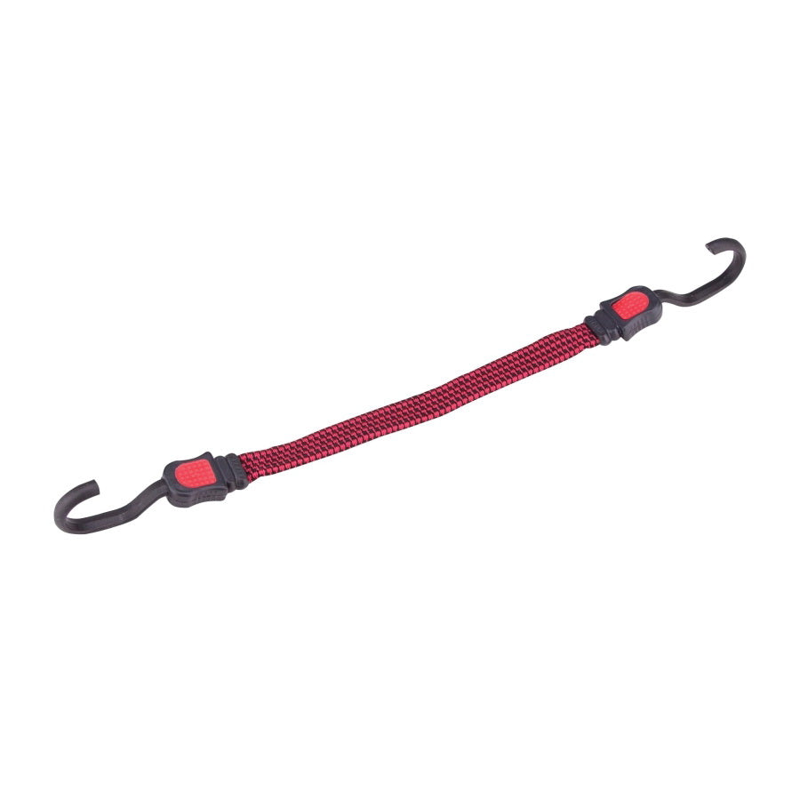 ProSource FH92106-1 Stretch Cord, 17 mm Dia, 15 in L, Polypropylene, Red, Hook End