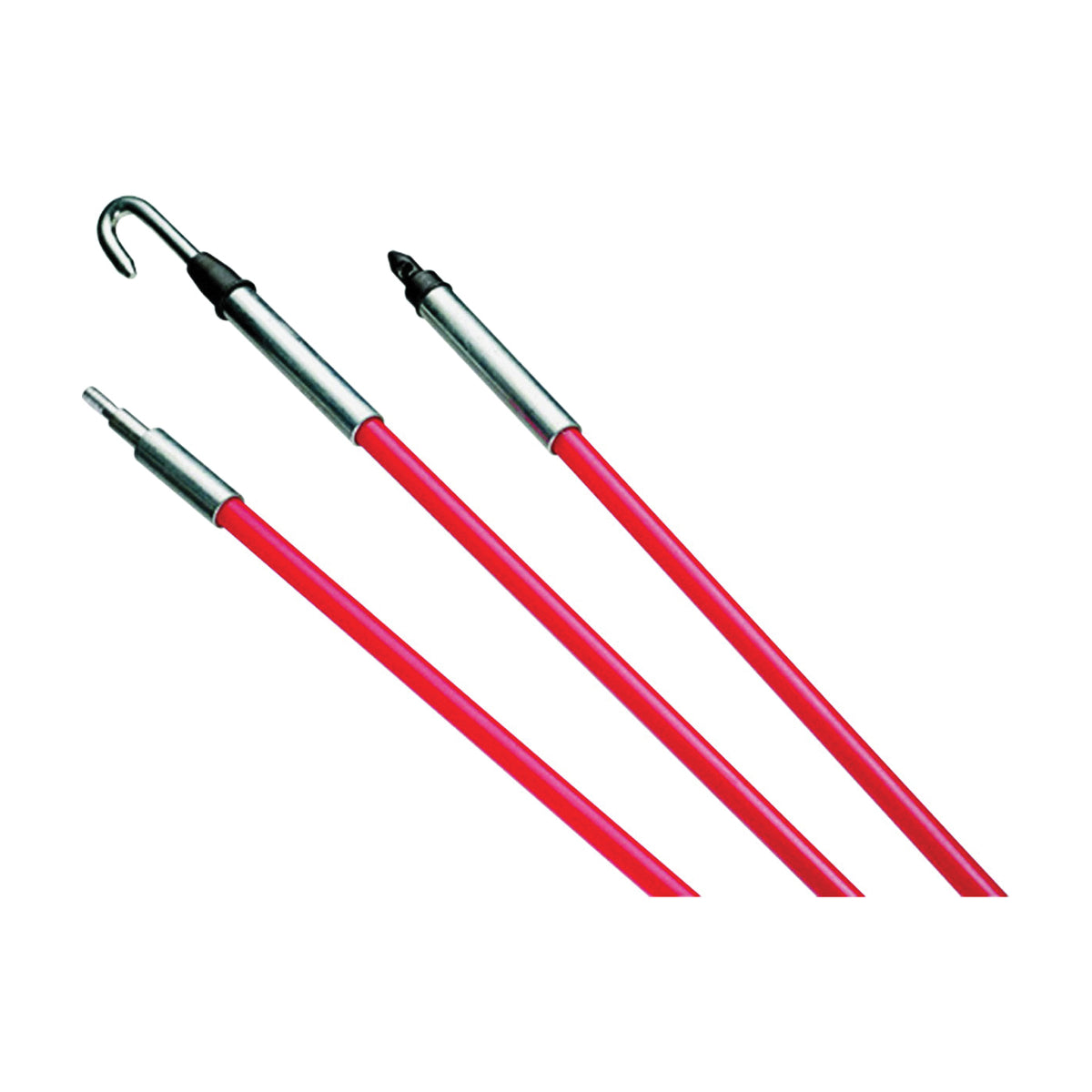 GB FTX-312 Fish Stick, 3 ft L Tape, Fiberglass Tape, Red Case