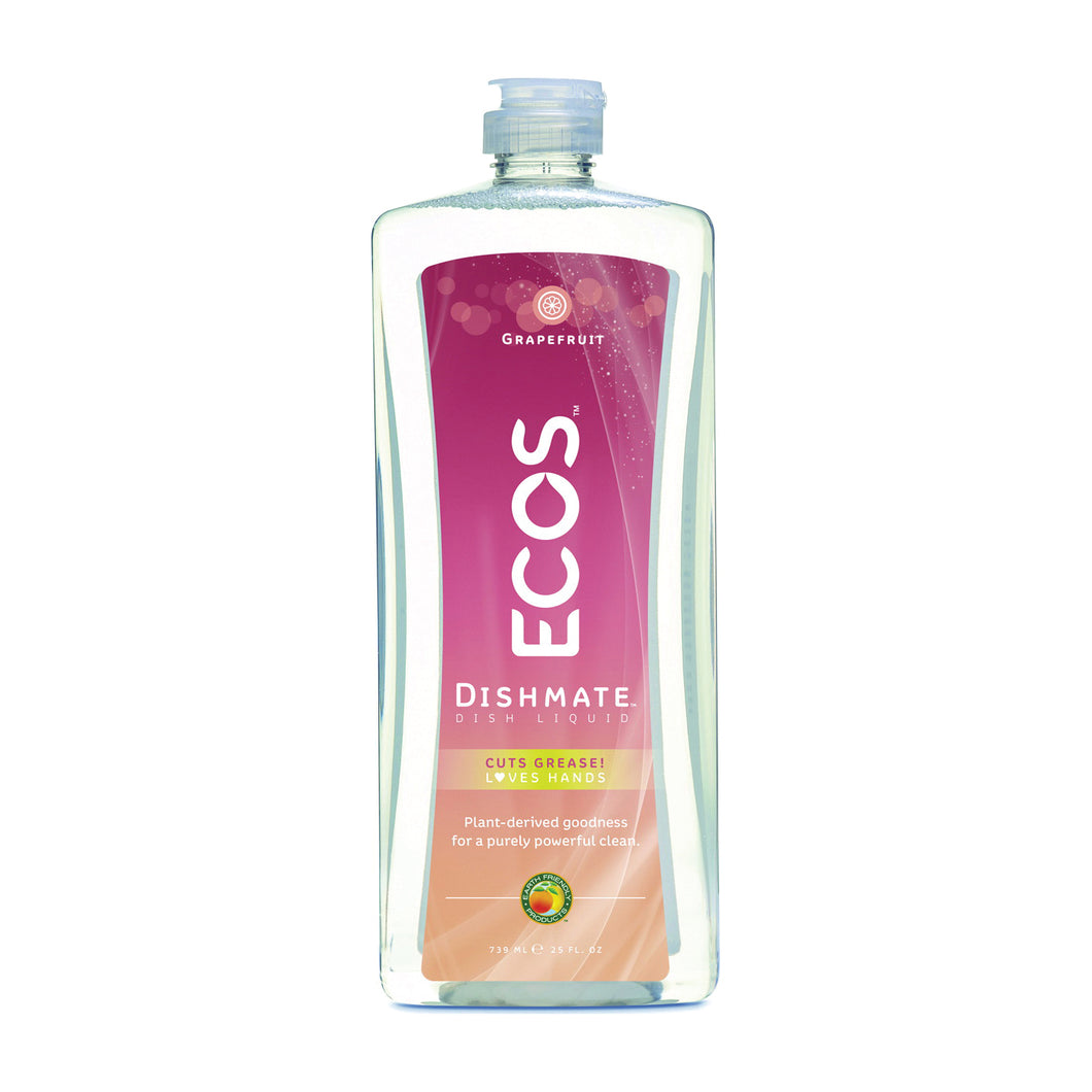 ECOS 9722/6 Dishwashing Liquid, 25 oz, Gel, Grape, Clear/Light Yellow