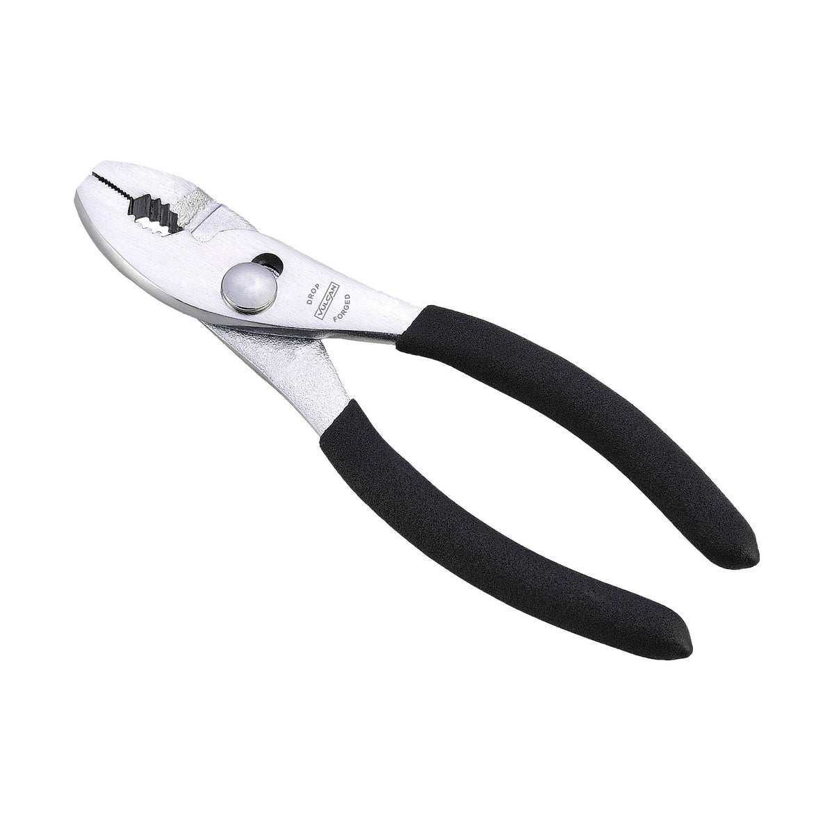 Vulcan JL-NP001 Slip Joint Plier, 6 in OAL, 1 in Jaw Opening, Black Handle, Non-Slip Handle, 1 in W Jaw, 7/8 in L Jaw