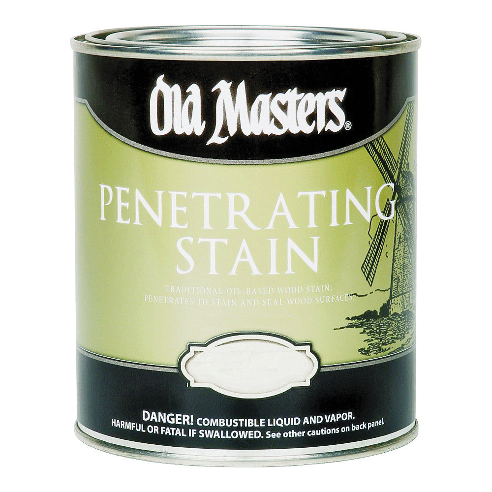 Old Masters 40204 Penetrating Stain, Clear, Golden Oak, Liquid, 1 qt, Can