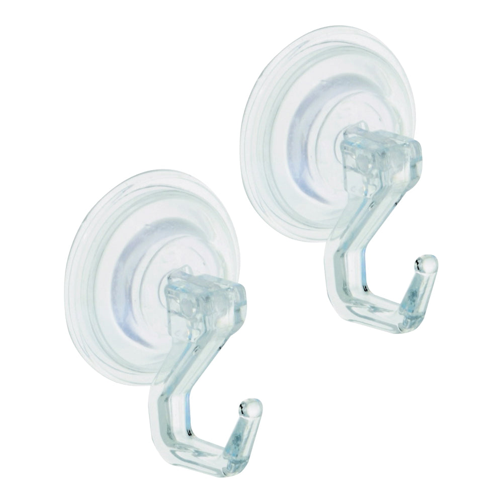 iDESIGN 16600 Suction Hook, Plastic Hook, Clear Base