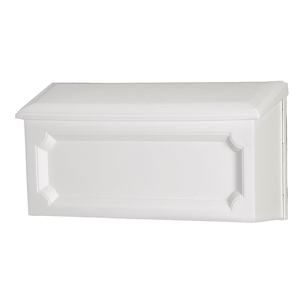 Gibraltar Mailboxes Windsor Series WMH00W04 Mailbox, 288.6 cu-in Capacity, Polypropylene, White, 15-1/2 in W, 4.7 in D