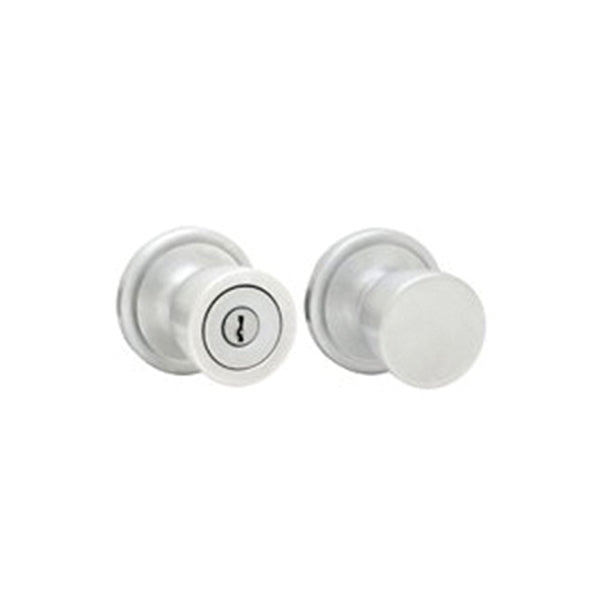 Kwikset 750A26D6ALRCS Keyed Entry Knob, Metal, Satin Chrome