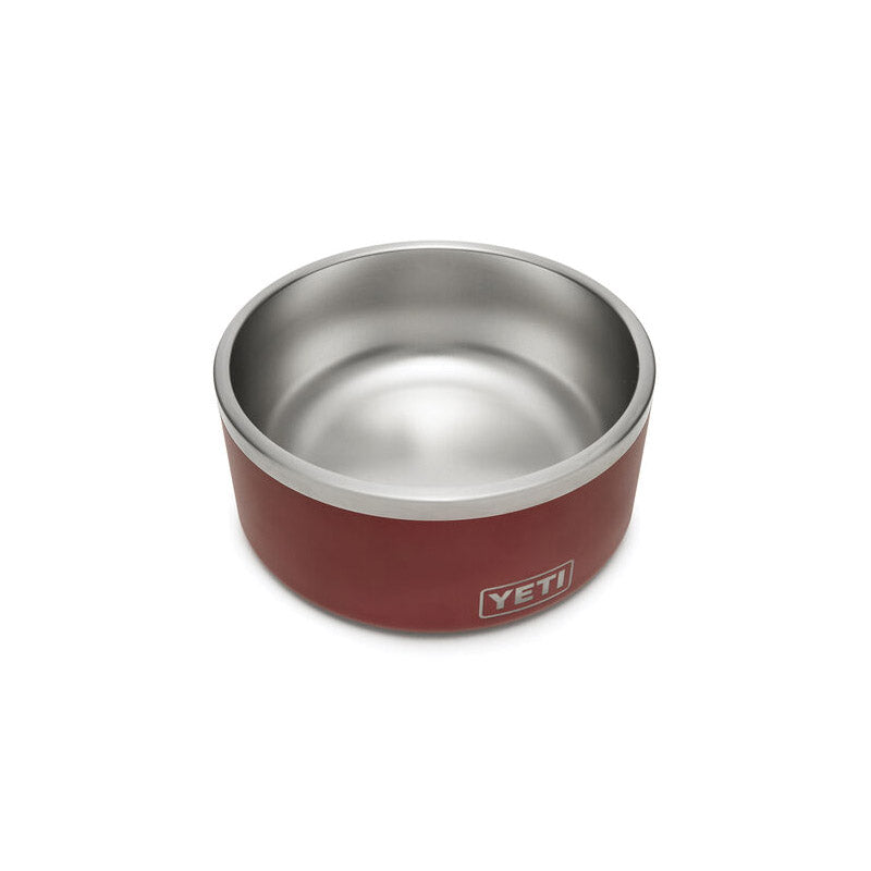 YETI Boomer 21071500001 Dog Bowl, 8 in Dia, 8 Cup Volume, Stainless Steel, Brick Red