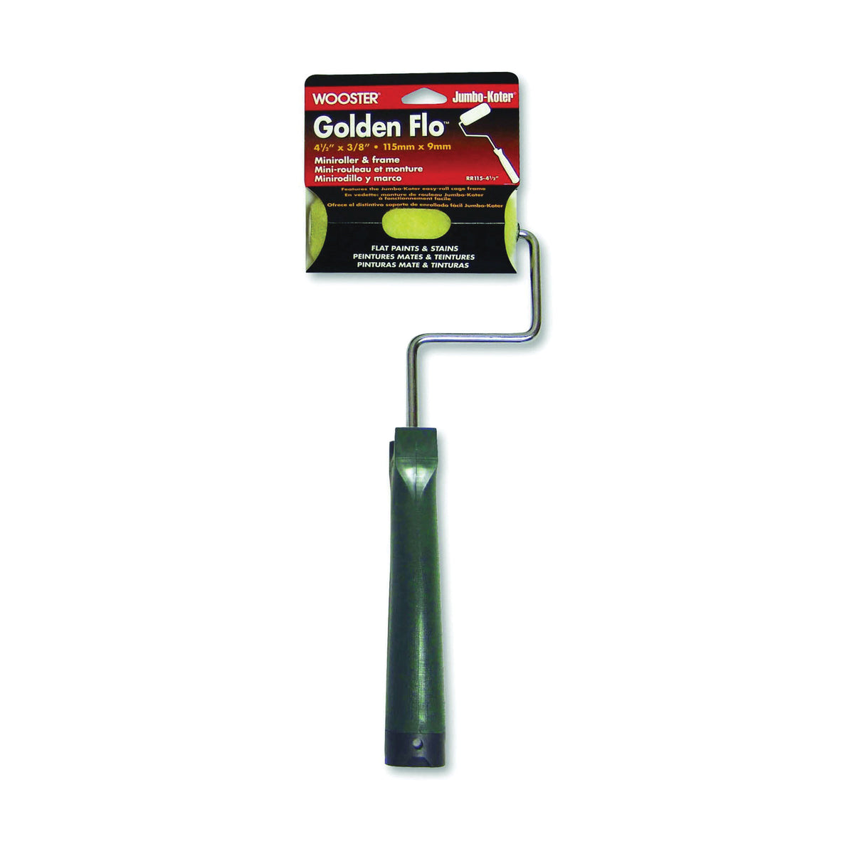 WOOSTER RR115 Paint Roller Set, 3/8 in Nap, Polypropylene Handle, Sher-Grip Handle, 6-1/2 in L Roller