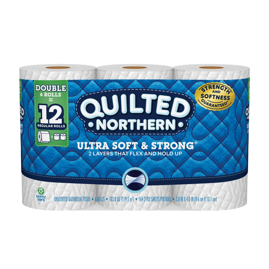 Quilted Northern 96362 Bathroom Tissue, 4 x 4 in Sheet, 2-Ply, Paper