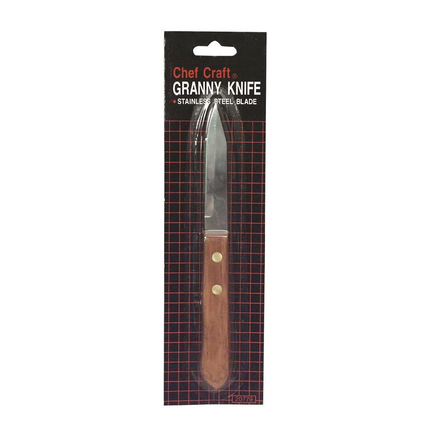 CHEF CRAFT 20779 Granny Knife, Stainless Steel Blade, Wood Handle