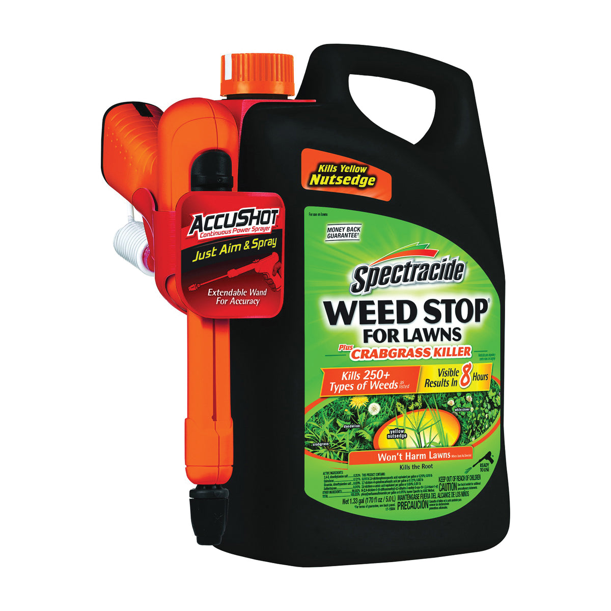 Spectracide HG-96418 Weed and Crabgrass Killer, Liquid, Brown, 1.33 gal Can