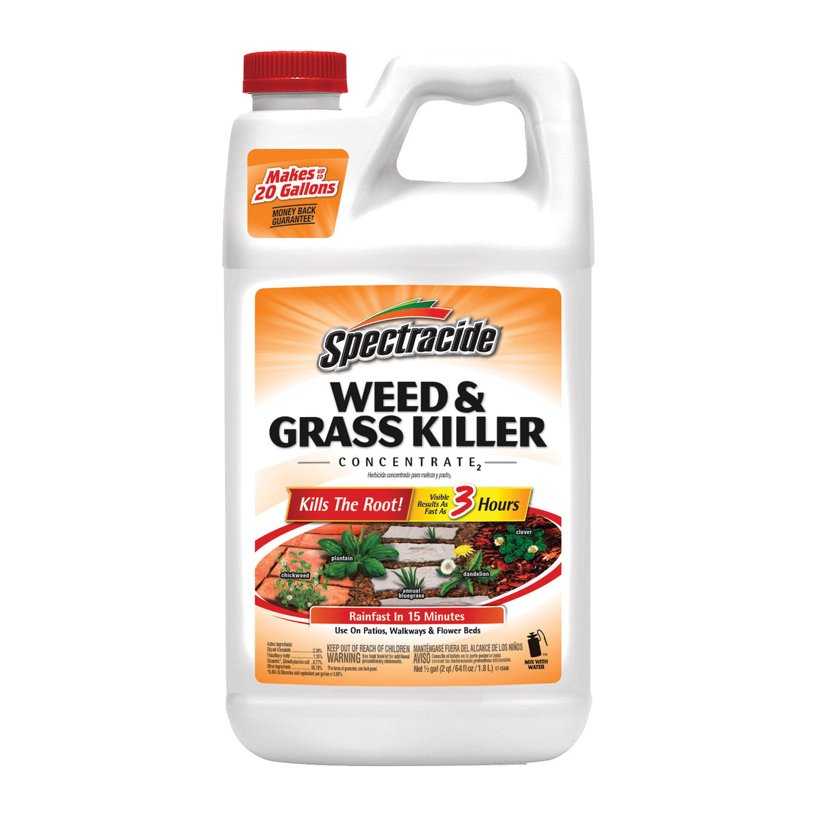 Spectracide HG-96451 Weed and Grass Killer, Liquid, Amber, 64 oz