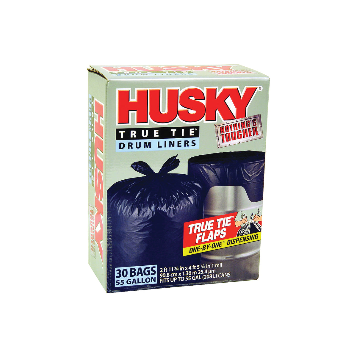 Husky HK55WC030B Drum Liner, 55 gal Capacity, Plastic, Black