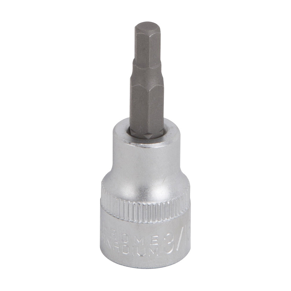 Vulcan Fractional Hex Bit Socket, Chrome, 3/16 in, 3/8 in Drive, 1-7/8 in OAL