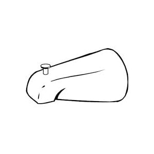 Plumb Pak PP825-36N Bathtub Spout, 2-3/4 in L, 3/4 in Connection, IPS, Brushed Nickel, For: 1/2 in or 3/4 in Pipe