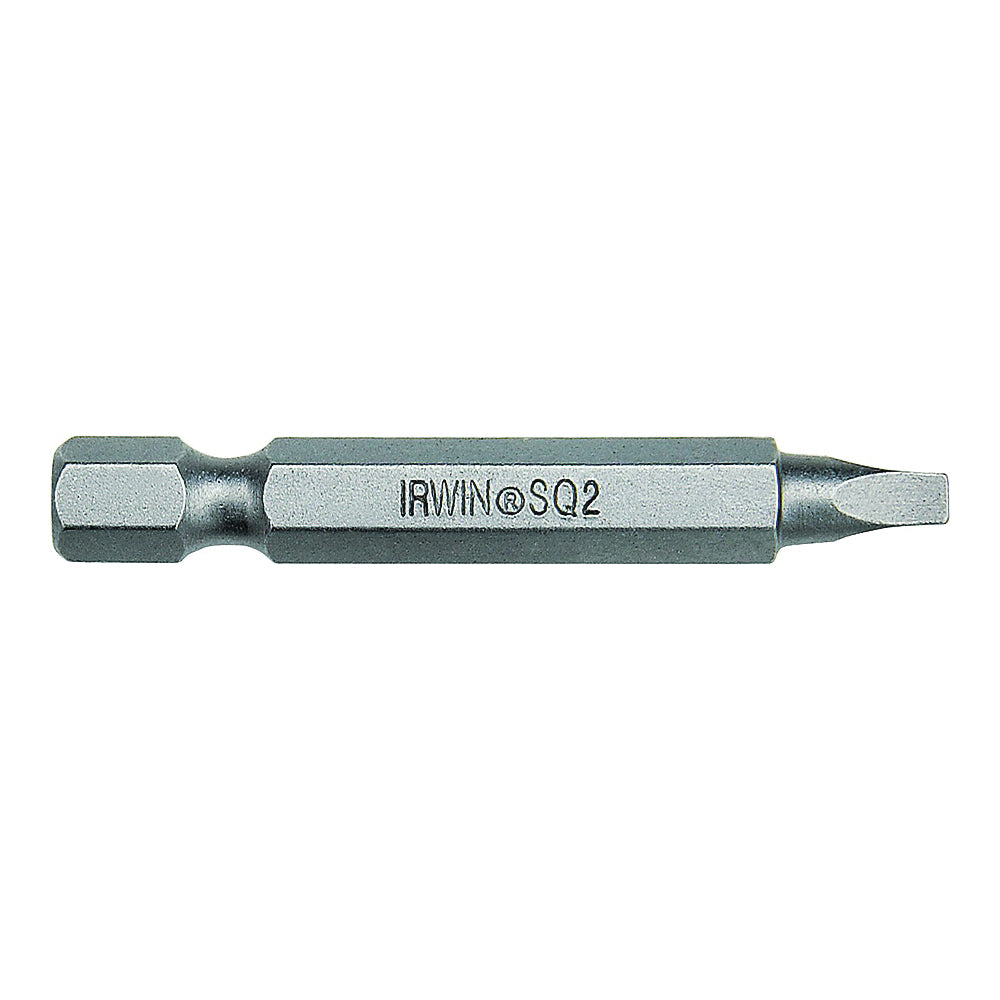 IRWIN 3522311C Power Bit, #2 Drive, Square Recess Drive, 1/4 in Shank, Hex Shank, 6 in L, High-Grade S2 Tool Steel