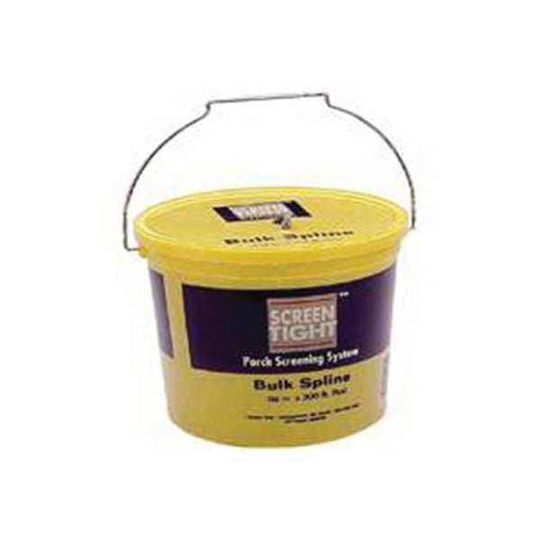 SCREEN TIGHT SPLINE300 Screen Retainer Spline, 0.160 in D, 300 ft L, Vinyl, Black