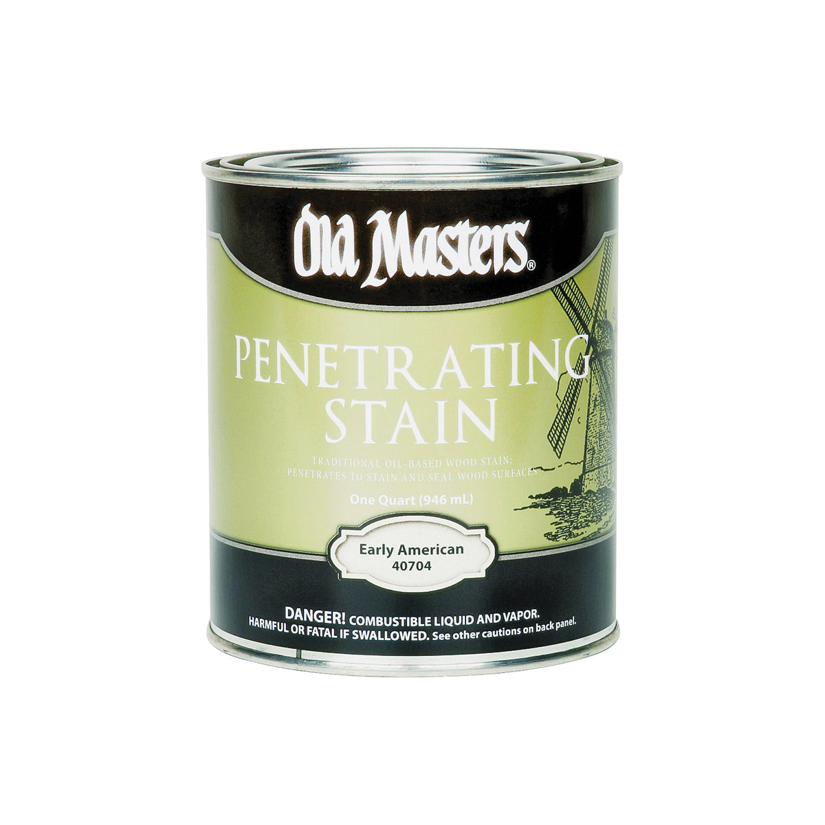 Old Masters 40704 Penetrating Stain, Clear, Early American, Liquid, 1 qt, Can