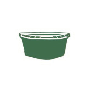 FORTEX-FORTIFLEX CF24GR Corner Feeder, 24 qt Volume, Rubber Polymer, Green