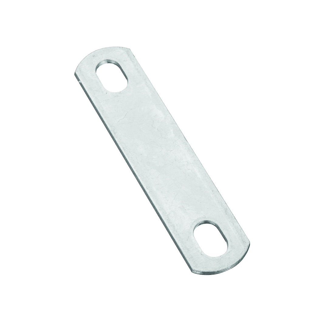 National Hardware 2191BC Series N222-331 U-Bolt Plate, 4.88 in L, 1.02 in W, 0.44 in Bolt Hole, Steel, Zinc