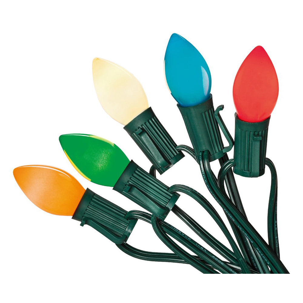 Santas Forest 03160/U00Z125H Light Set, String Lights, 125 V, 7 W, 25-Lamp, C7 Lamp, Multi-Color Lamp