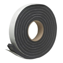 Load image into Gallery viewer, Frost King R516H Weatherseal Tape, 1-1/4 in W, 10 ft L, 7/16 in Thick, Rubber, Black
