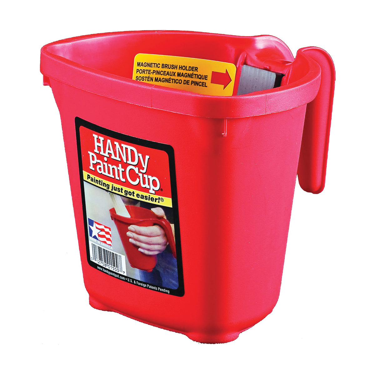 HANDy BER-1500-CT Handy Paint Cup, 1 pt Capacity, Plastic, Red